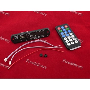 Встраиваемый MP3 плеер, FM модуль усилитель, USB, microSD, 5В