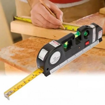 Лазерный уровень нивелир Fixit Laser Level Pro 3 оснащен выдвижной рулеткой-1