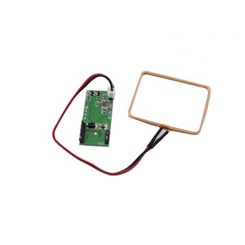 Модуль RFID ID РЧИД считывания карт RDM6300 с подключенной антенной-1