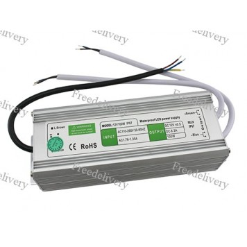 Водонепроницаемый трансформатор 220-12В 100Вт, LED драйвер