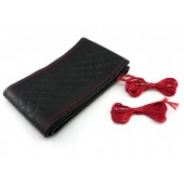 Обшивка, чохол на кермо, ШКІРА, 37-38см, чорна