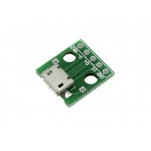 Плата переходник microUSB мама - DIP 5pin 2.54мм Плата переходник microUSB мама - DIP 5pin 2.54мм