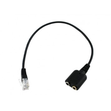 Адаптер перехідник RJ9 - 2х 3.5 мм Jack, гарнітура IP телефон