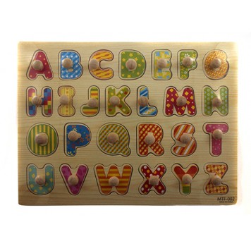 Обучающая деревянная доска Сегена, рамки вкладыши, англ. алфавит 1