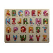 Обучающая деревянная доска Сегена, рамки вкладыши, англ. алфавит 2