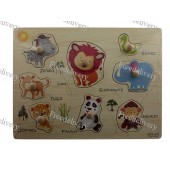 Обучающая деревянная доска Сегена, рамки вкладыши, животные 2