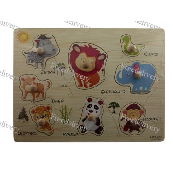 Обучающая деревянная доска Сегена, рамки вкладыши, животные 2