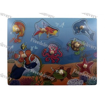 Обучающая деревянная доска Сегена, рамки вкладыши, море