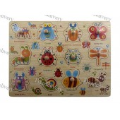 Обучающая деревянная доска Сегена, рамки вкладыши, насекомые