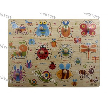 Обучающая деревянная доска Сегена, рамки вкладыши, насекомые