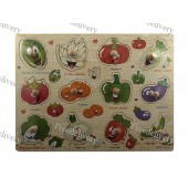 Обучающая деревянная доска Сегена, рамки вкладыши, овощи