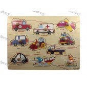 Обучающая деревянная доска Сегена, рамки вкладыши, транспорт 1