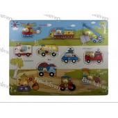 Обучающая деревянная доска Сегена, рамки вкладыши, транспорт 2