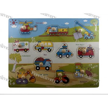 Обучающая деревянная доска Сегена, рамки вкладыши, транспорт 2