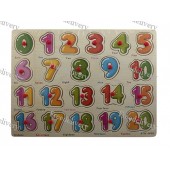 Обучающая деревянная доска Сегена, рамки вкладыши, цифры 1