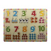 Обучающая деревянная доска Сегена, рамки вкладыши, цифры 2