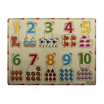 Обучающая деревянная доска Сегена, рамки вкладыши, цифры 2