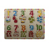 Обучающая деревянная доска Сегена, рамки вкладыши, цифры 3