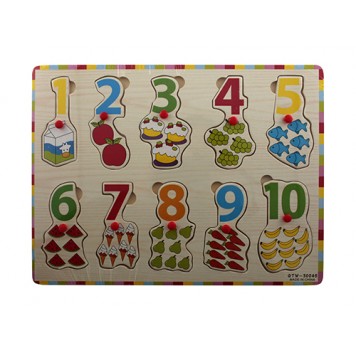 Обучающая деревянная доска Сегена, рамки вкладыши, цифры 3