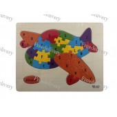 Обучающая деревянная доска, рамки вкладыши, пазл, самолет