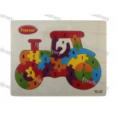 Обучающая деревянная доска, рамки вкладыши, пазл, трактор