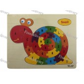 Обучающая деревянная доска, рамки вкладыши, пазл, улитка