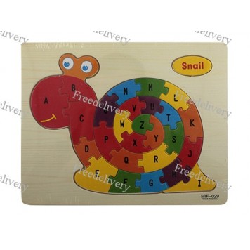Обучающая деревянная доска, рамки вкладыши, пазл, улитка