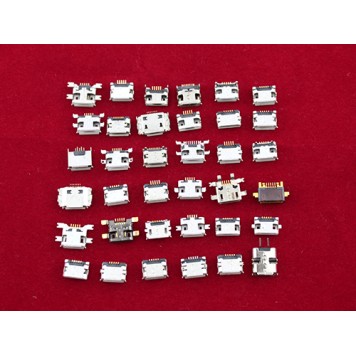 36x MicroUSB роз'єм гніздо 5-ти контактний, набір