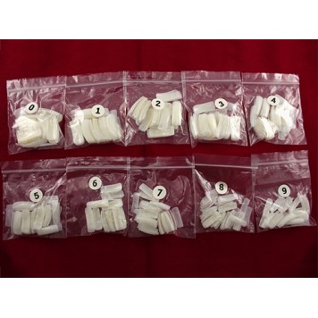 Набір накладних нігтів, пластик, 10 видів з 50 штук