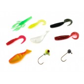 Набор спиннингиста 45в1 джиг-головки, твистеры