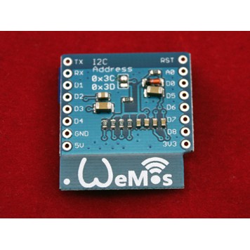 12345Зворотній бік модуля 0.66 OLED дисплея 64X48, I2C Wemos D1, D1 mini-1