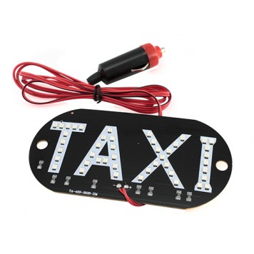 Автомобильное LED табло табличка Такси 12В синяя в прикуриватель