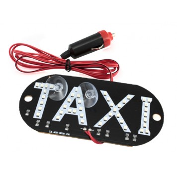 Комплект поставки автомобильного светодиодного табло, таблички Такси, LED 12В синей-2