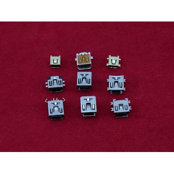 9x MiniUSB роз'єм гніздо 5-ти контактний, набір