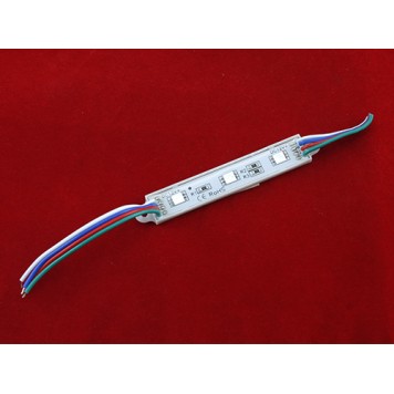 Светодиодный модуль из 3 LED 5050 светодиодов, IP67 RGB