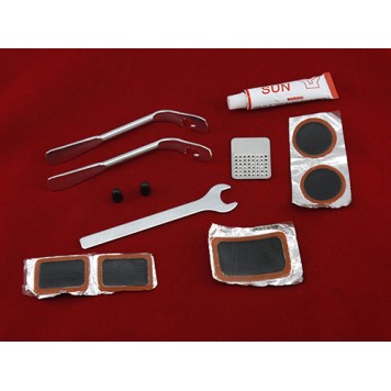 Набір для ремонту камери велосипеда, велоаптечка + ключ 10мм