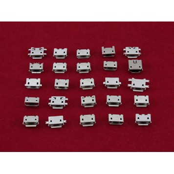 Роз’єми MicroUSB 25шт, гніздо 5-ти контактне