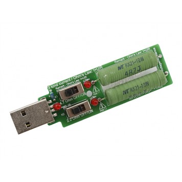 USB нагрузочный резистор, нагрузка со свичем 1А/2А/3А