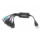 3-портовый USB 2.0 хаб + переходник USB - PS2 3-портовый USB 2.0 хаб + переходник USB - PS2