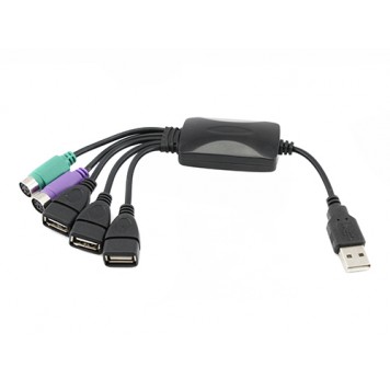 3-портовый USB 2.0 хаб + переходник USB - PS2