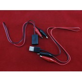 Перехідник USB тато + мама - затискачі крокодили для USB тестера Перехідник USB тато + мама - затискачі крокодили для USB тестера