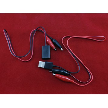 Перехідник USB тато + мама - затискачі крокодили для USB тестера