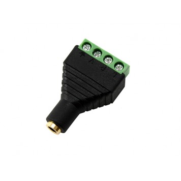 Перехідник 3.5мм TRRS mini-jack джек гніздо мама - клеммники 4pin