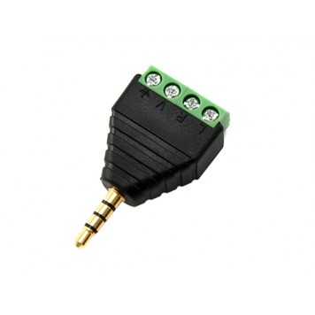 Перехідник 3.5мм TRRS mini-jack джек тато - клеммники 4pin