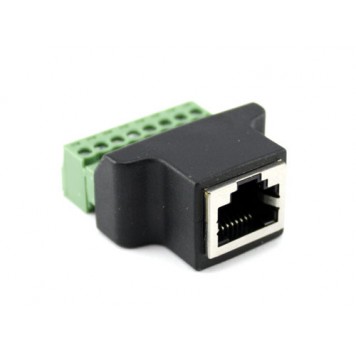Перехідник RJ45 8P8C вита пара роз'єм мама - клеммники 8pin