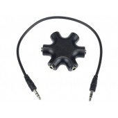 Аудіо спліттер навушників, хаб на 6 роз'ємів під 3.5 мм джек