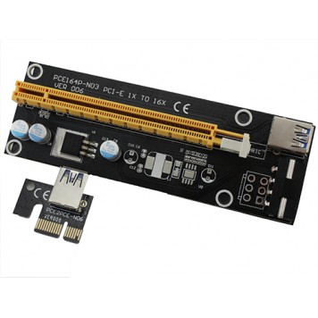 PCI-Express PCI-E 1X на 16X райзер V006 Molex USB 3.0 60см майнинг