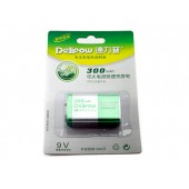 Аккумулятор Delipow 9В CR-9V Крона 6F22 6LR61 Ni-MH 300мАч Аккумулятор Delipow 9В CR-9V Крона 6F22 6LR61 Ni-MH 300мАч