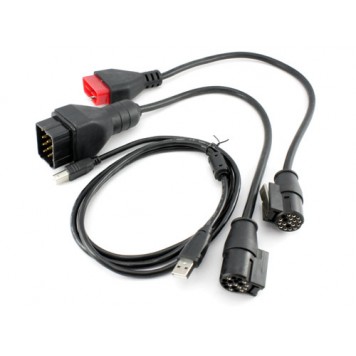 Кабелі із комплекту поставки сканера Renault CAN Clip A+ OBD2-1