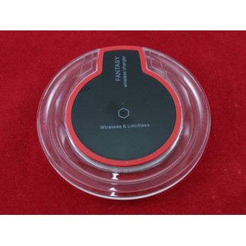 Qi передатчик прозрачный LED беспроводная зарядка телефона Fantasy, черная